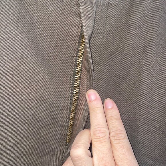 Mens Pants Size 34 Green Tactical Military Style Cargo Pockets Casual Cotton - Picture 4 of 8